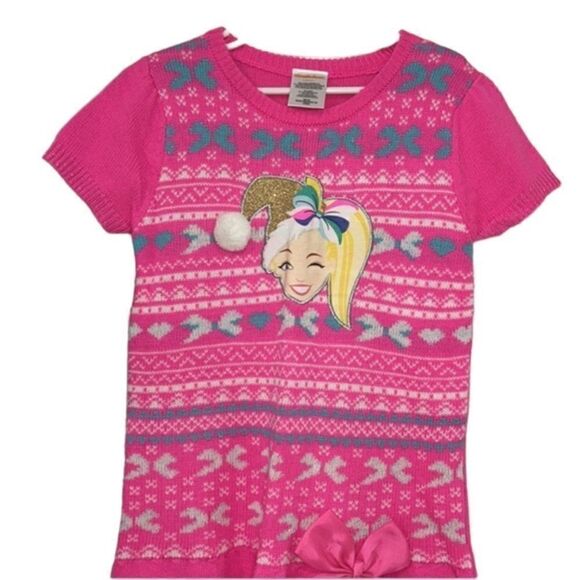 Girls Pink Nickelodeon Sweater Dress(Size M 7-8) - Picture 2 of 5